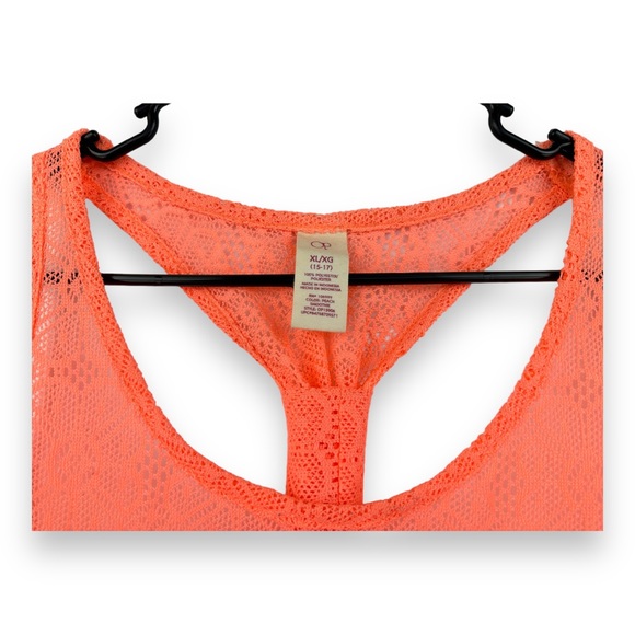 OP Peach Smoothie Lace Swim Cover-Up Dress Size XL (15-17) - Picture 7 of 9